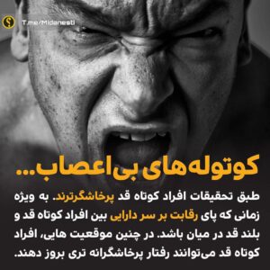 طبق تحقیقات افراد کوتاه قد پرخاشگرترند