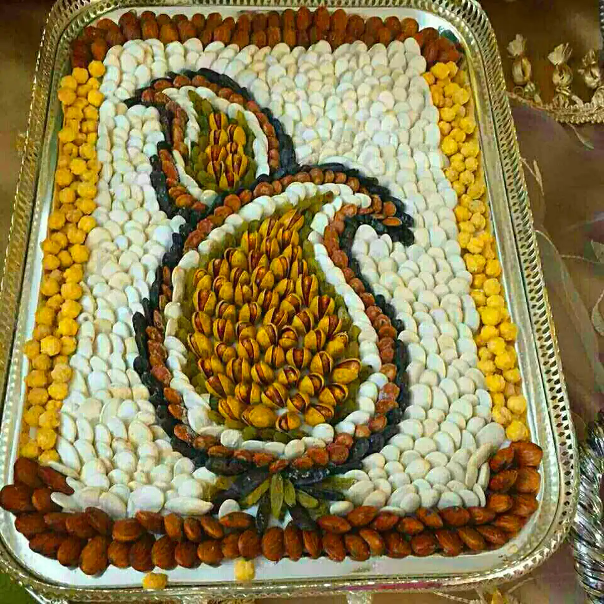 دیزاین آجیل شب یلدایی عروس