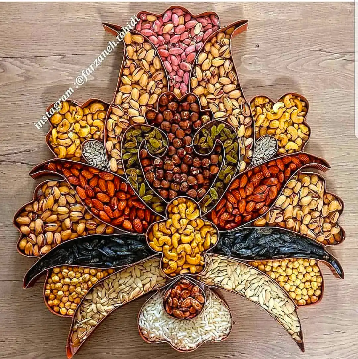 دیزاین آجیل شب یلدایی عروس
