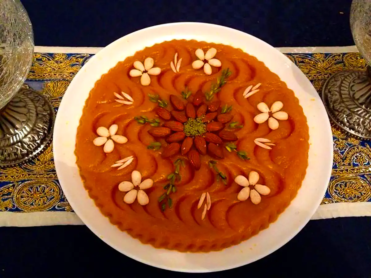 دیزاین حلوا با انواع مغزها 