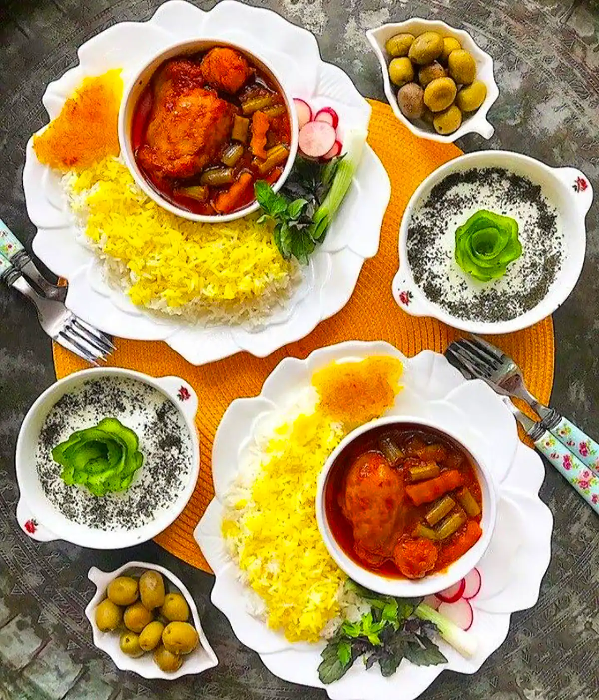 ایده سرو غذای ایرانی