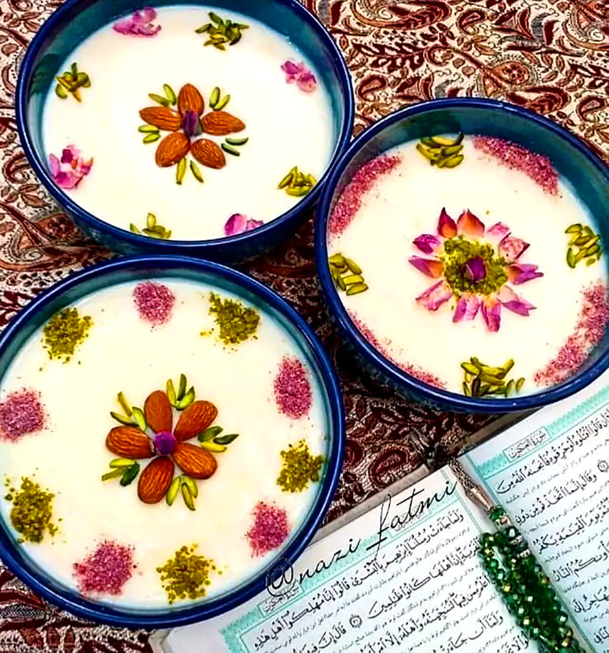 تزیین دسر با شیر مجلسی 