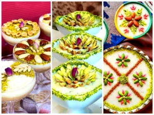 تزیین دسر با شیر مجلسی