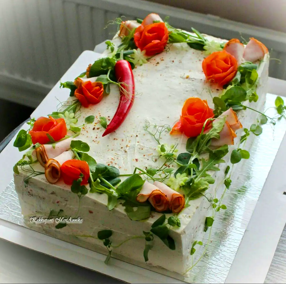 تزئین حرفه ای کیک مرغ