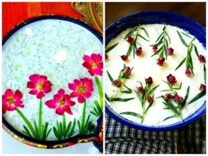 تزئین ماست و خیار شیک
